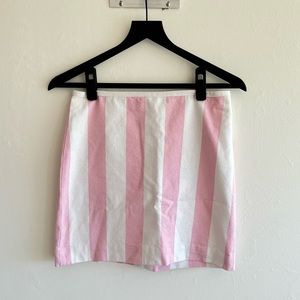 Madewell Pink and white stripe mini skirt